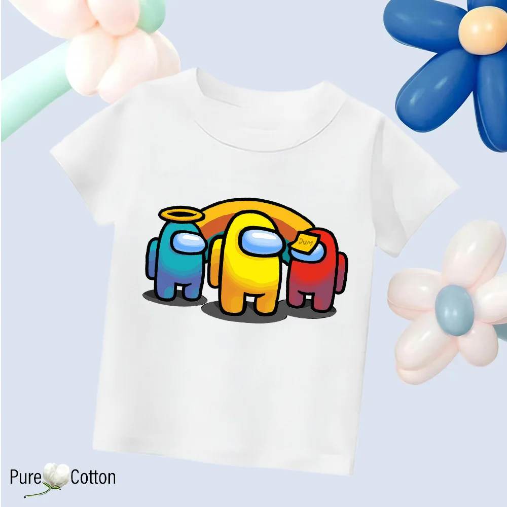 Color: Beige, Kid Size: 4T - Summer trend wear with many anime patterns sunscreen printing close to the skin cool 4-12 years old children delicate line unifo