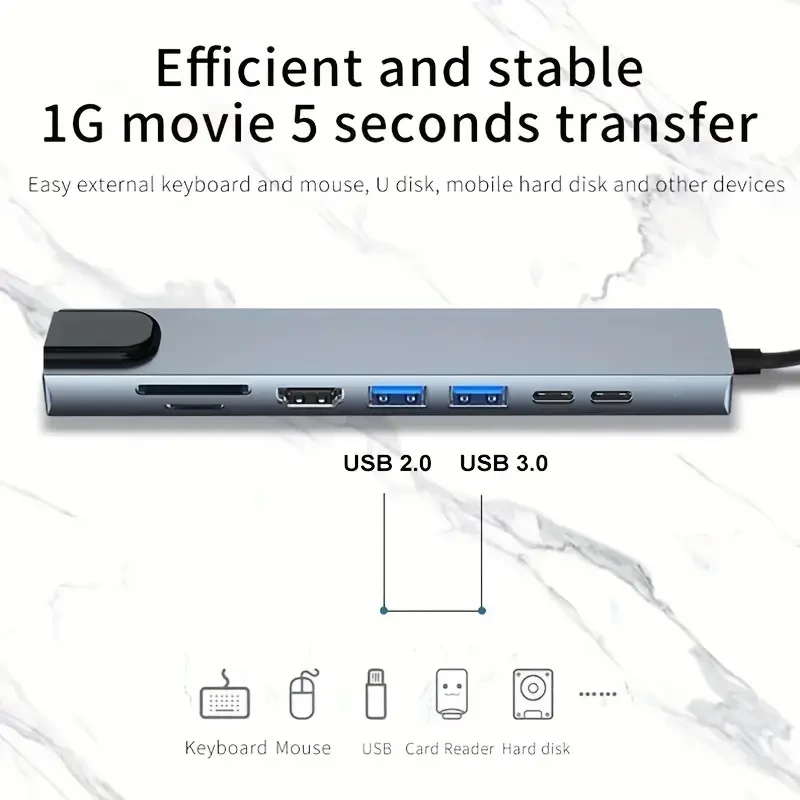 8-in-1 USB C Hub Adapter
