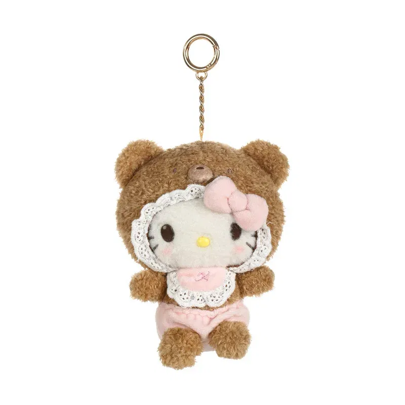 Color: black - Kawaii Sanrio Hello Kitty My Melody Cinnamoroll 15Cm Plush Doll Pendant Baby Series Keychain Bag Pendant 20Cm Doll Birthday Gift