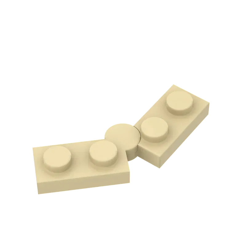 Color: Dark Khaki - 10pcs MOC Brick Parts 73983 19954 2429 Hinge Plate 1 x 4 Swivel Compatible Building Block Particle DIY Assmble Kid Brain Toy