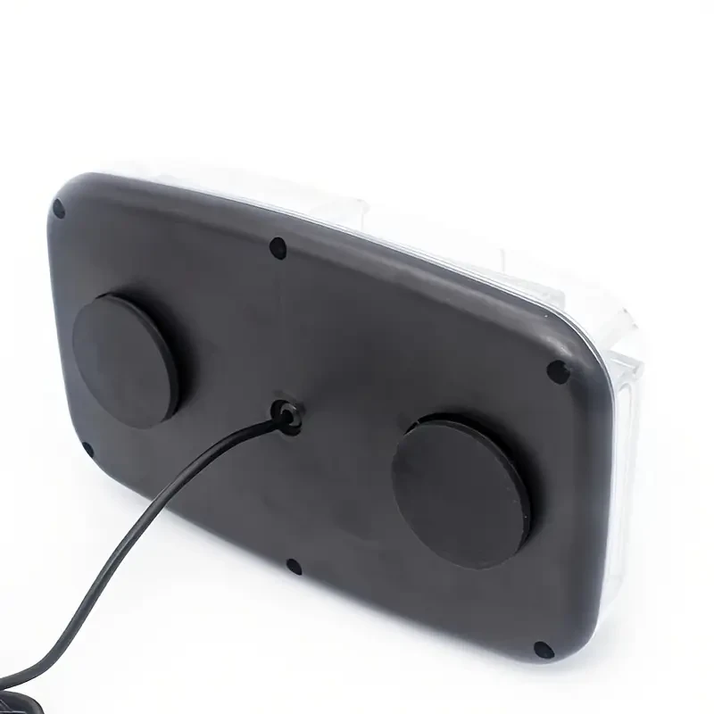 High-Visibility COB LED Emergency Flashing Light - Magnetic, Plug-In 12/24V Car Strobe with 7 Modes, Long-Lasting Battery Life