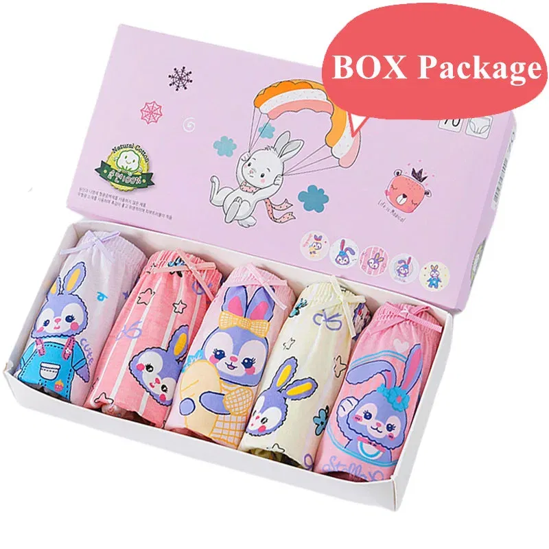 Color: Pink, Kid Size: 6 - 5 Pack Girls Cotton Briefs With Exquisite Box, Queen Elsa Kids Soft Girls Panties, Princess Cartoon Children's Underpants 2-14T