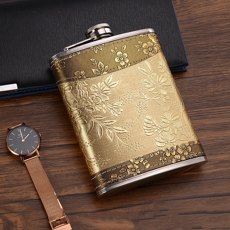 Color: Red - 7oz/8oz Portable Pocket Hip Flask Outdoor Travel Stainless Steel Flask Whiskey Drink Alcohol Flasks 8oz Steel Hip Flask Flagon