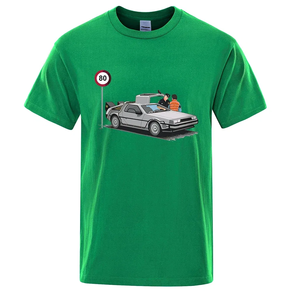 Color: GRAY, Size: XXL - I Was Caught Speeding Funny Printed T-Shirts Men Fashion Casual Short Sleeves Loose Oversized T Shirt Breathable Cotton Tees
