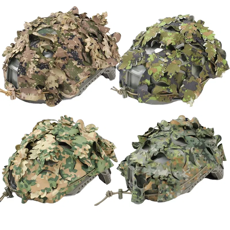 Color: Red - FAST Helmet Cover Flecktarn Splittertarn NFP CADPAT Camouflage Cap customed camo