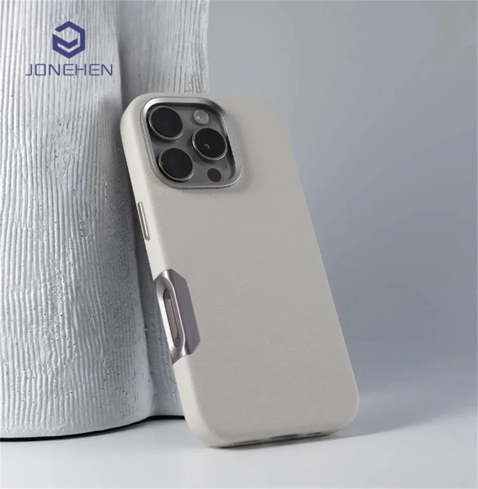 Color: Brown, Material: Silicon - For Magsafe Leather High Quality Alloy Camera Button Magnetic Case For iPhone 16 Pro Max 16pro Wireless Charge Shockproof Cover