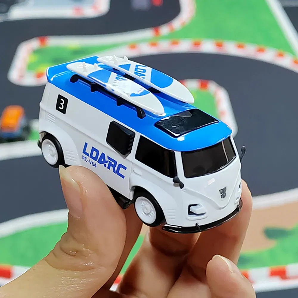 Color: GRAY - LDARC V64 1/64 MINI RC Simulated Electric Remote Control Model Car Tabletop Bus Vehicle RTR 2.4GHz Adults Children's Toys