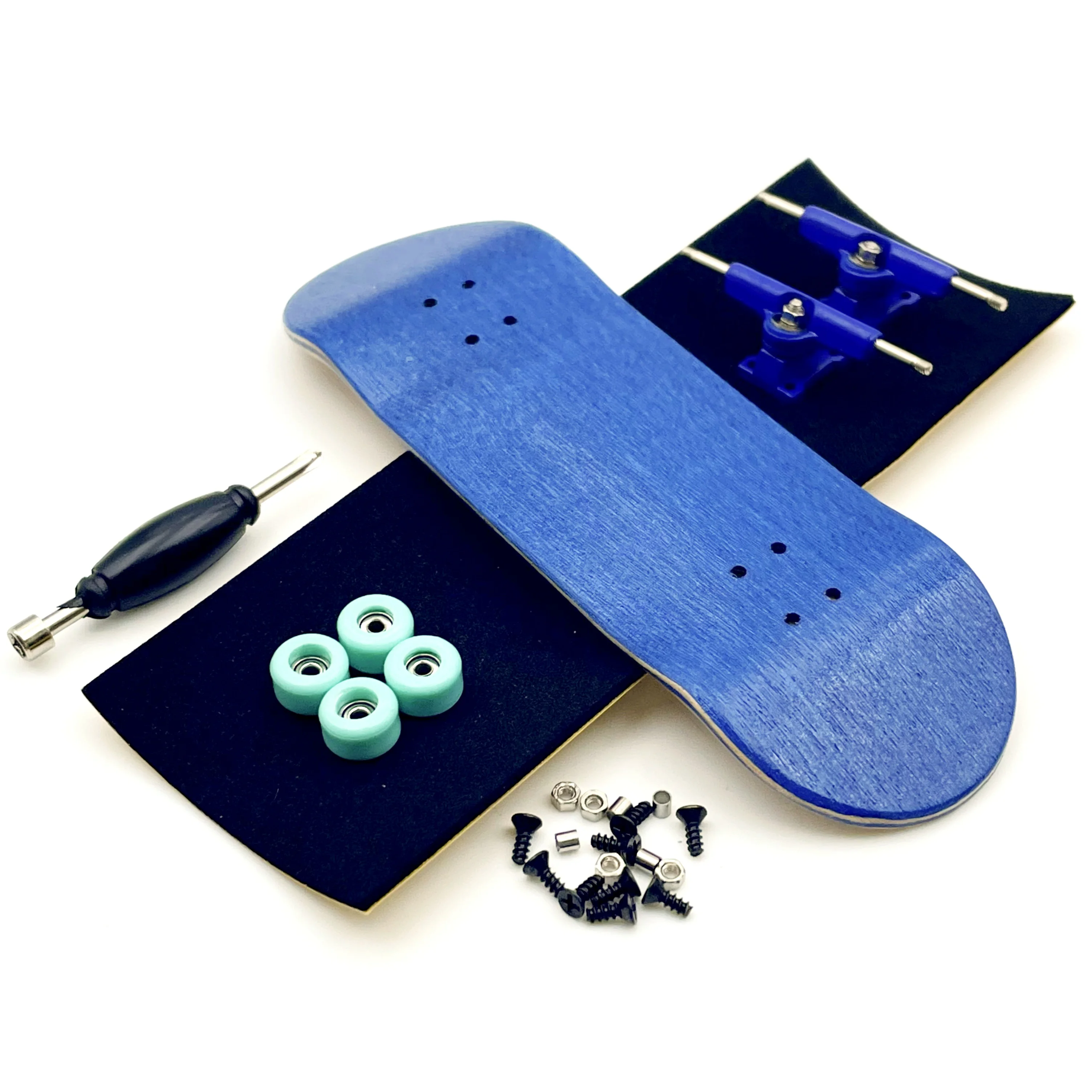 Color: Red - 32mm Fingerboard Set with Maple Wooden Deck Metal Trucks Bearing Wheels