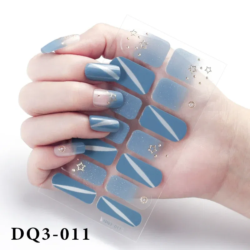 Color: Watermelon red - Purpel Nail Stickers Full Cover Nail Polish Stickers for Women Full Beauty Manicure Decals High Quality Stickers for Nails Art