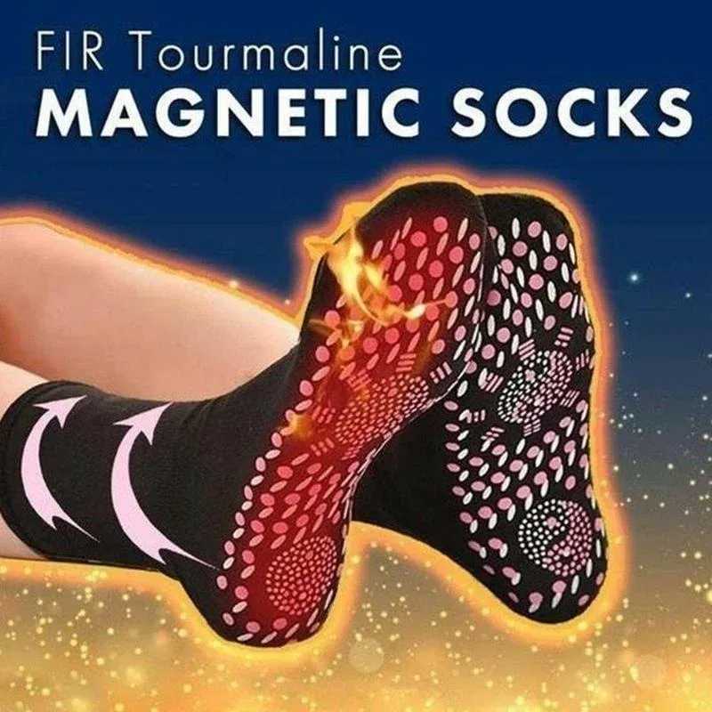Color: MULTI - 1/5pairs Tourmaline Self-Heating Socks Winter Warm Thermal Health Care Socks Slimming Health Short Sock Magnetic Therapy Sock