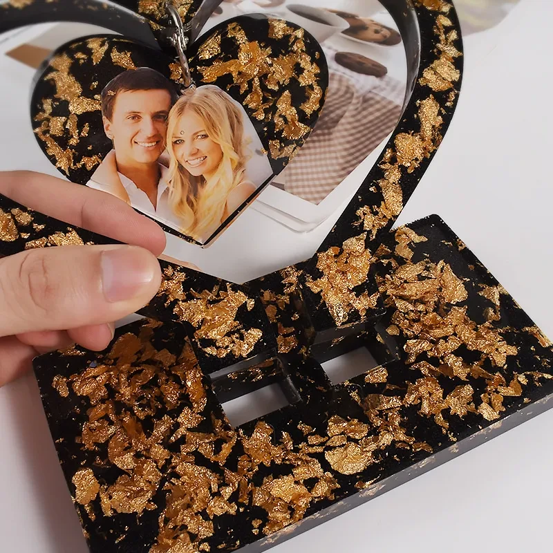 Diy Crystal Glue Love Photo Frame Mold