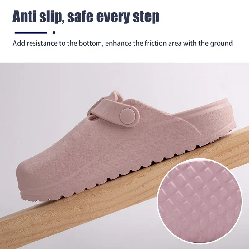 Color: DEEP BLUE, Shoe Size: 38 - Eyriphy Women Clogs Slippers Men Working Shoes Nurses Soft Eva Slides Anti-Slip Lab Waterproof Medical Slippers Fashion Sandals