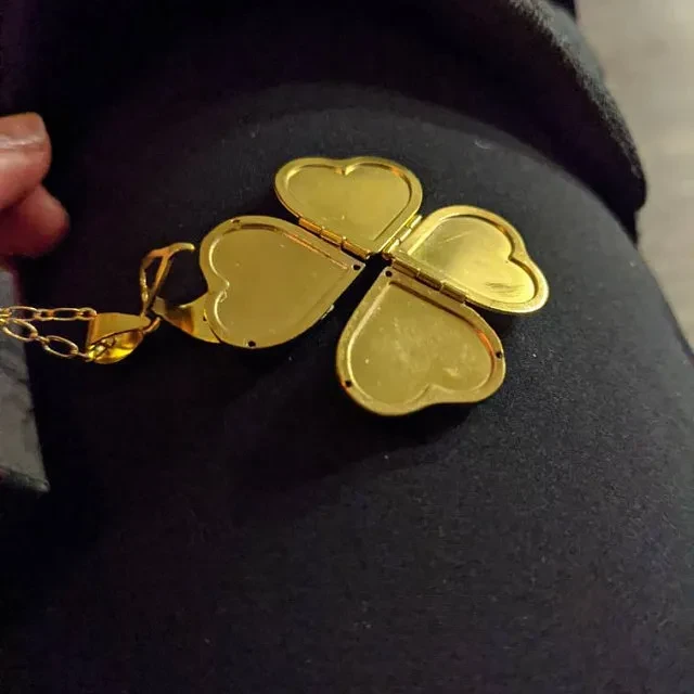 Four Leaf Clover Multilayer Photo Box Frame Pendant