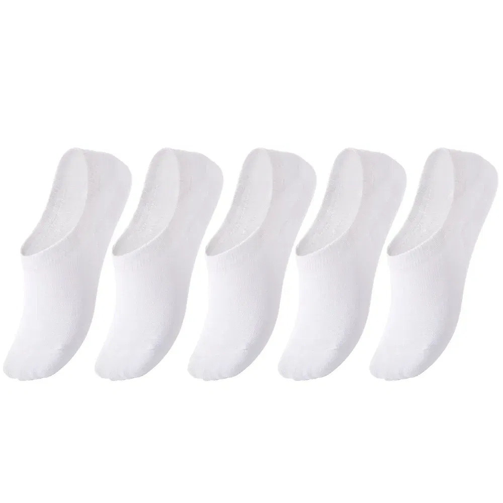 Color: Beige, Size: 2-3T - 5 pairs of boys girls children soft invisible socks low casual cotton leisure sailing anti-skid stealth non-display