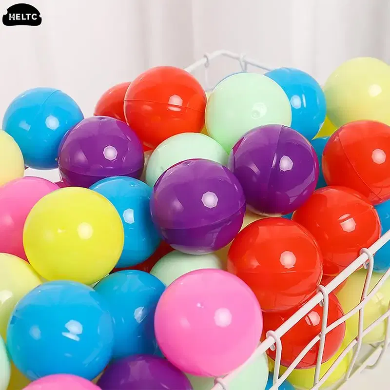 Color: Fluorescence Yellow - 50pc Mini 28/32MM Clear Transparency Plastic Capsule Toy Surprise Ball Tiny Container Making Things Model Gashapon toy Random