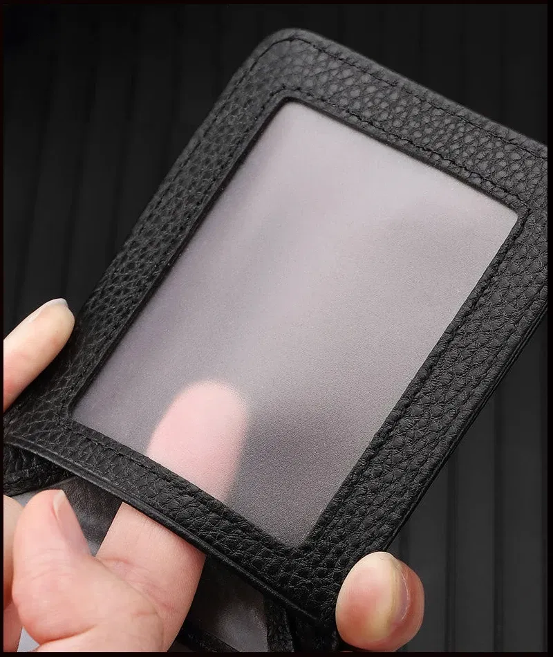 Color: Navy Blue, Ships From: CHINA - Genuine Leather Driver's License ID Card Holder Wallet Male and Female Credit Card Bag Large Capacity Card Case ID Bag
