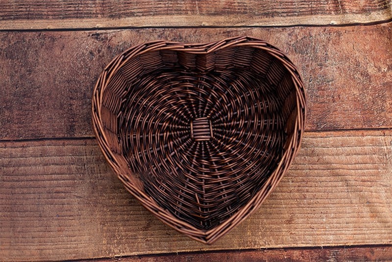 Newborn Photography Props Love Bathtub Simple Wind Wooden Heart-shaped Box Basket Baby Photo Studio Photography Accessories