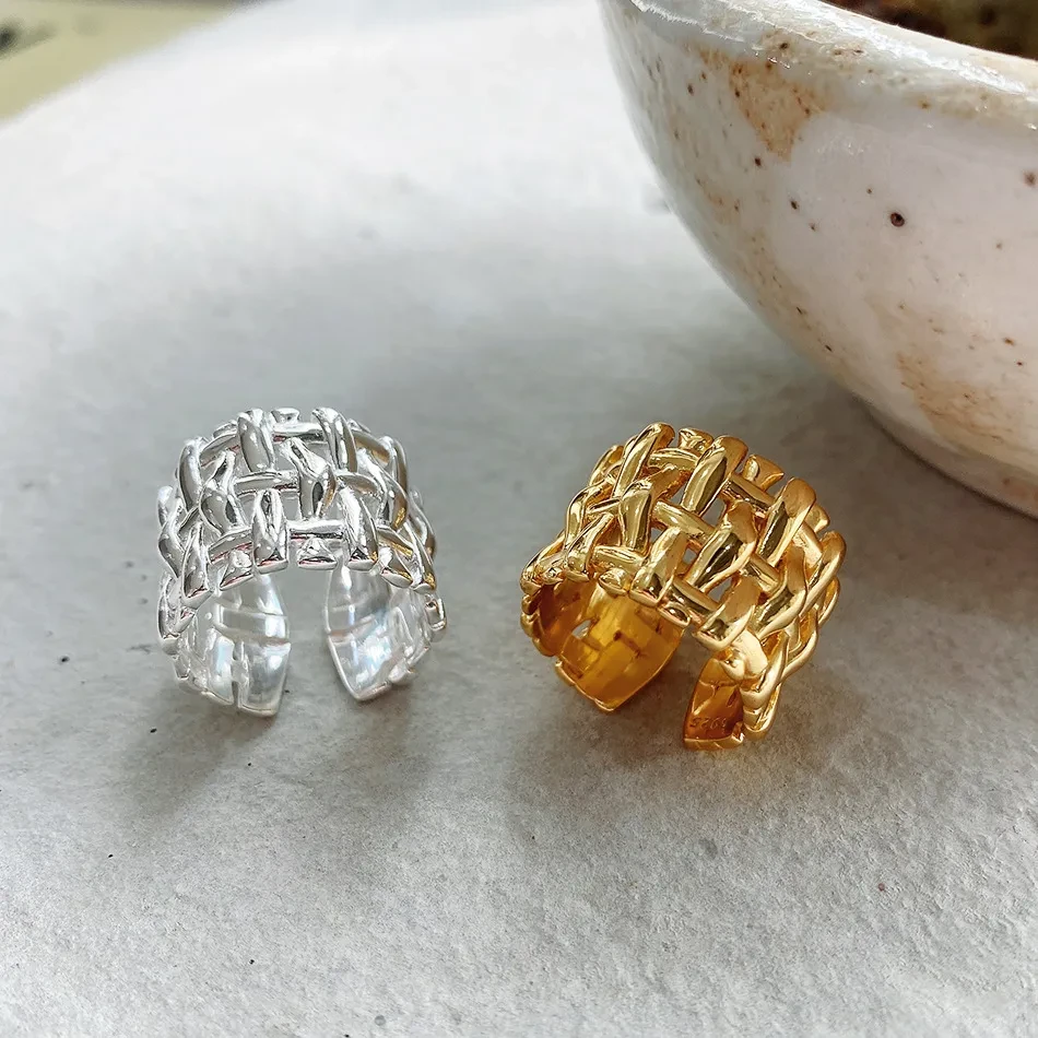 Woven Cross Ring for Women