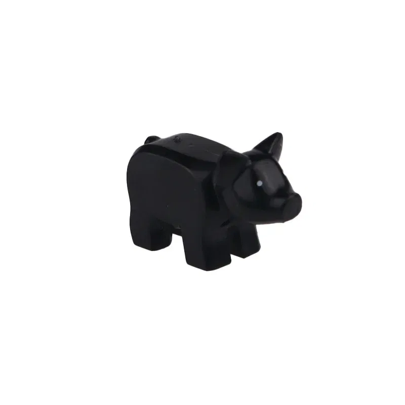 Color: Blue - MOC City Animal Building Block Figures Hare Dairy Cow Squirrel Dolphin Pug DIY Farm Street View Accessories Bricks Toys Gifts
