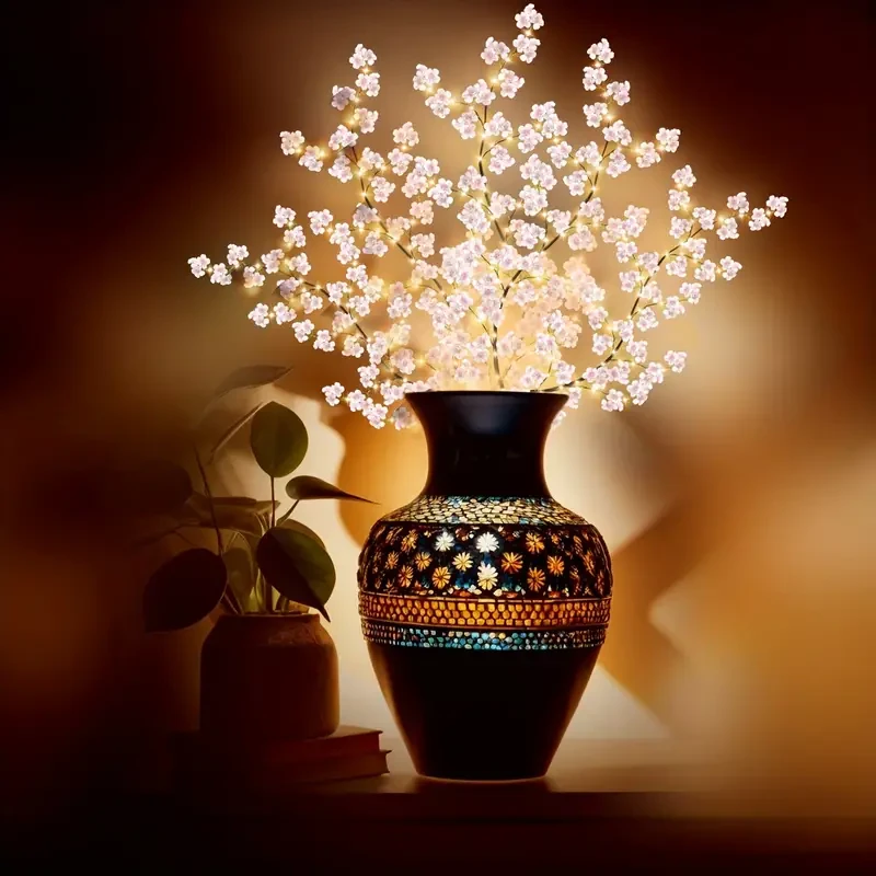 Cherry Blossom Garland With Lights