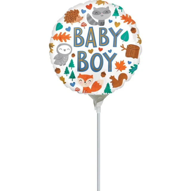 Foil Balloon - Baby Boy Woodland Fun (22cm)