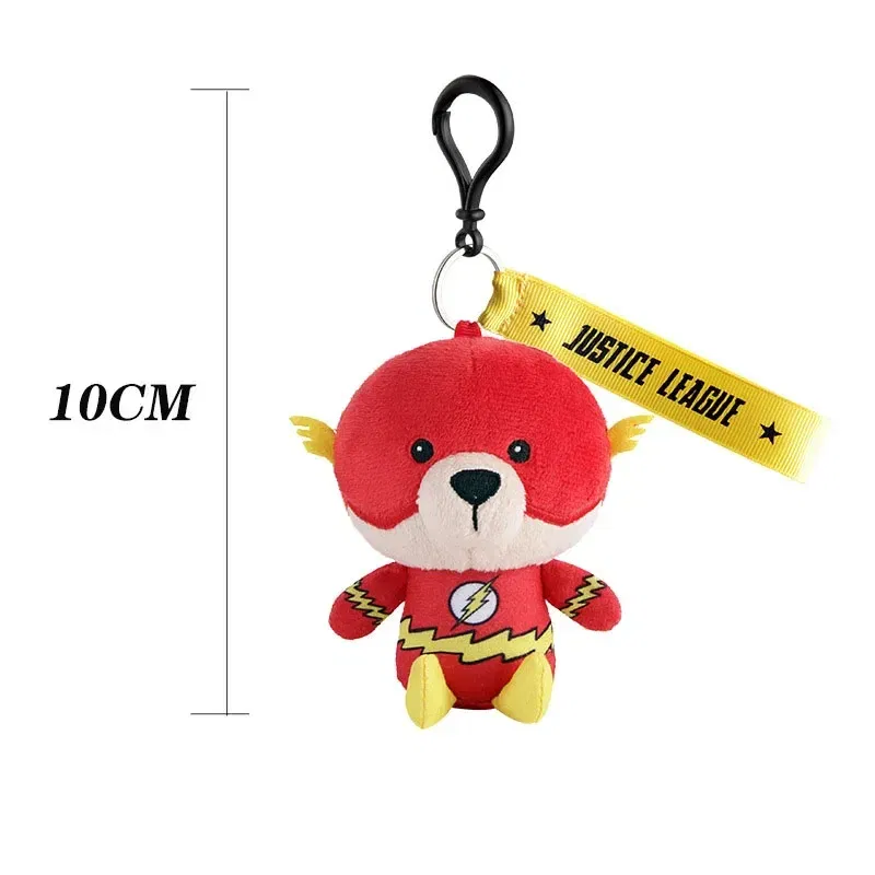 Color: FireBrick - Genuine Justice League Batman Wonder Women Plush Co-branded Teddy Bear Doll Toy Cute Anime Movie Peluche Doll Birthday Gift