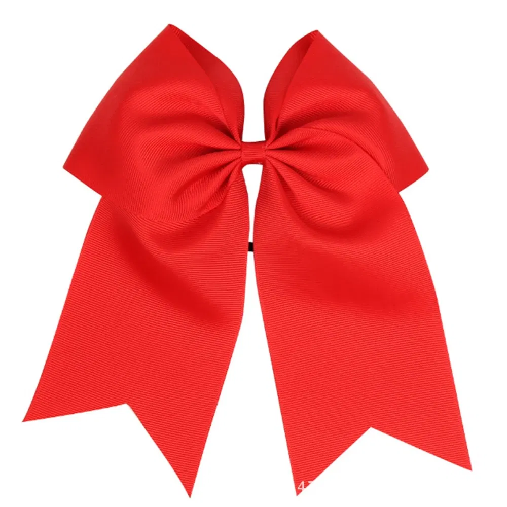 Color: Gold - 18*19 CM Lovely Dovetail Ribbon Bowknot Baby Hair Rope Solid Color Handmade Bows Elastic Hairband Ponytail Headwear Kids Gifts