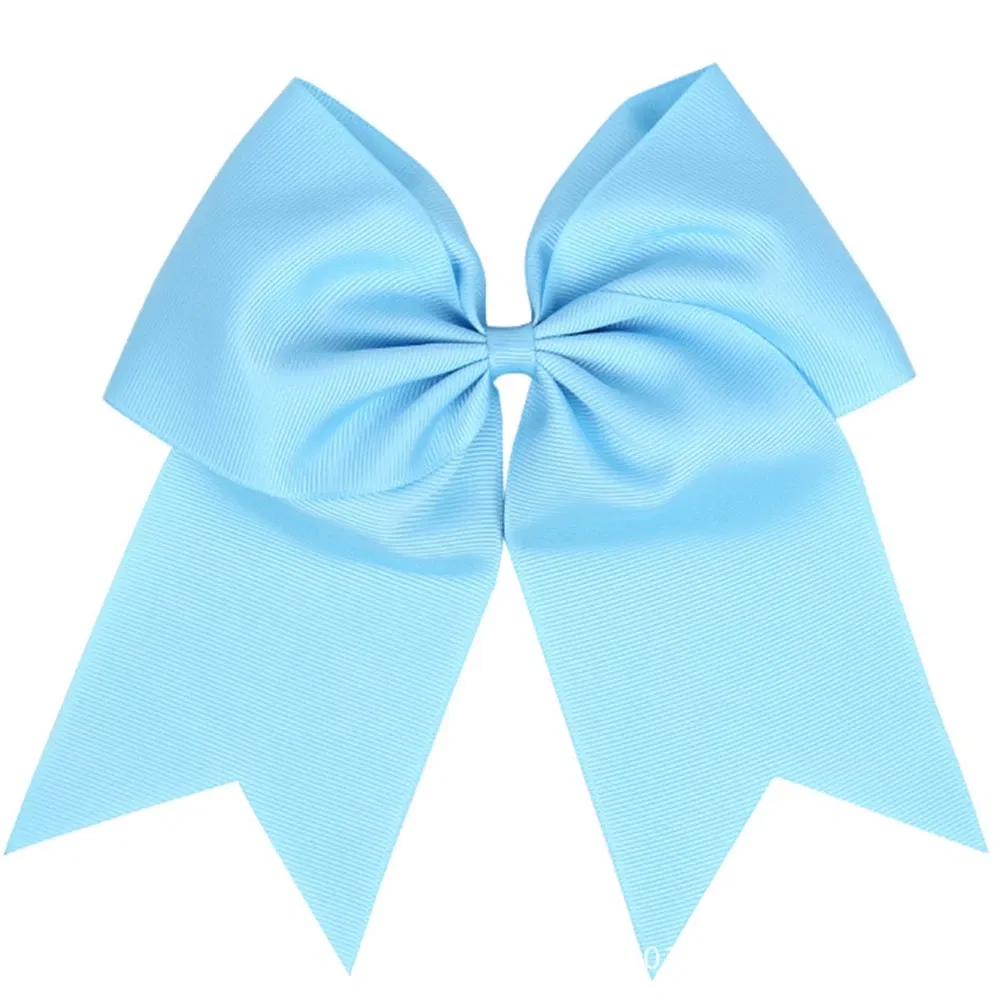Color: Gold - 18*19 CM Lovely Dovetail Ribbon Bowknot Baby Hair Rope Solid Color Handmade Bows Elastic Hairband Ponytail Headwear Kids Gifts