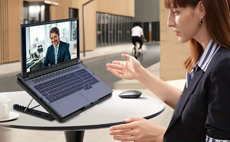 Ultra Slim Laptop Cooling Pad - 6 Quiet LED Fans for Efficient Cooling, Adjustable Fan Speed, USB Powered, Portable Design for 15.6-17 Inch Laptops