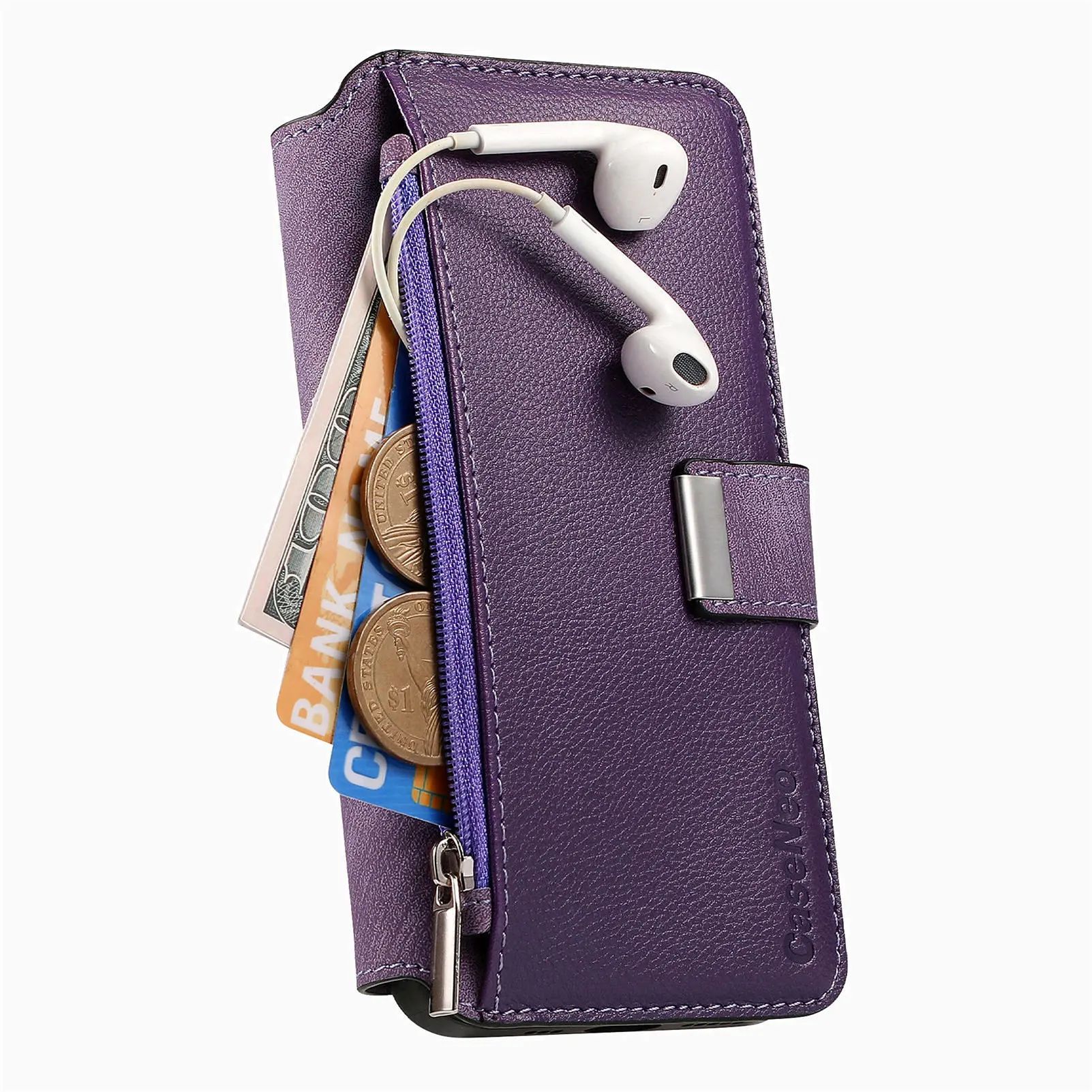 Color: Beige, Material: Microfiber - With Magsafe Wallet Case For Xiaomi Poco X6 X5 X3 M6 M5S M4 M3 F6 F5 Pro F3 C31 Zipper Leather Multi 6 Card Slot Removable Cover