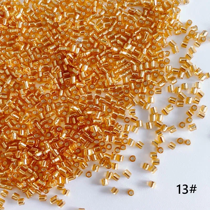 Color: SKY BLUE, Item Diameter: 2mm - 2mm Glass Seed Loose Beads Silver Color Inner Long Tube Charms DIY Craft Bracelet Jewelry Making Supplies Necklace Accessories
