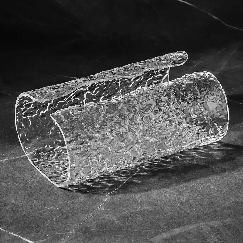 Elegant Oval Wavy Textured Tissue Box Cover