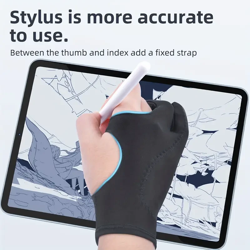 Drawing Gloves Artist Graphic Tablet For IPad Glove Palm Rejection Two Finger Right Left Hand Art Glove
