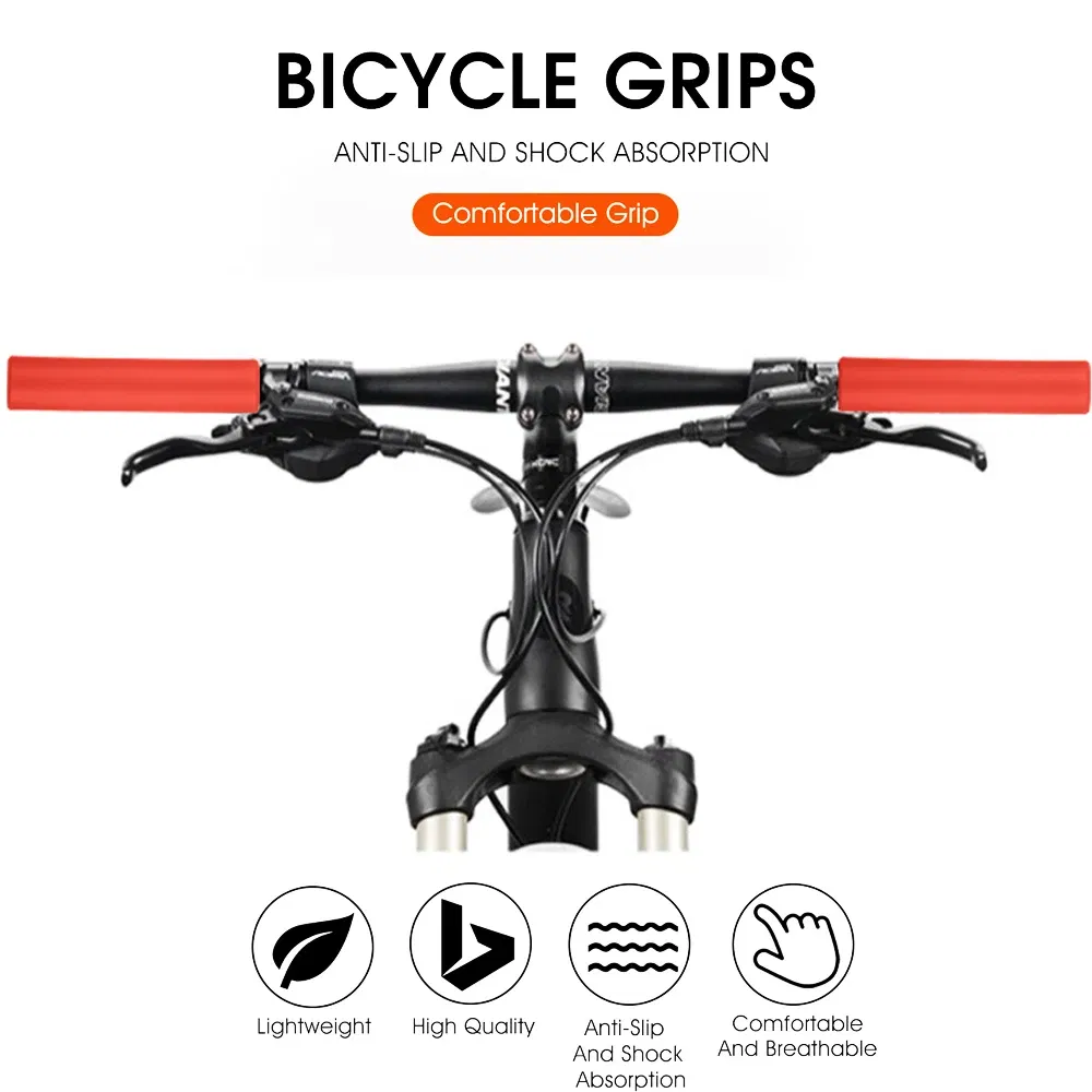 Color: Sky blue, Ships From: CHINA - MOTSUV Bicycle Girps Ultra Light Silicone Material Handlebar Girps High Density MTB Bike Handlebar Anti-slip Cycling Grip Cover