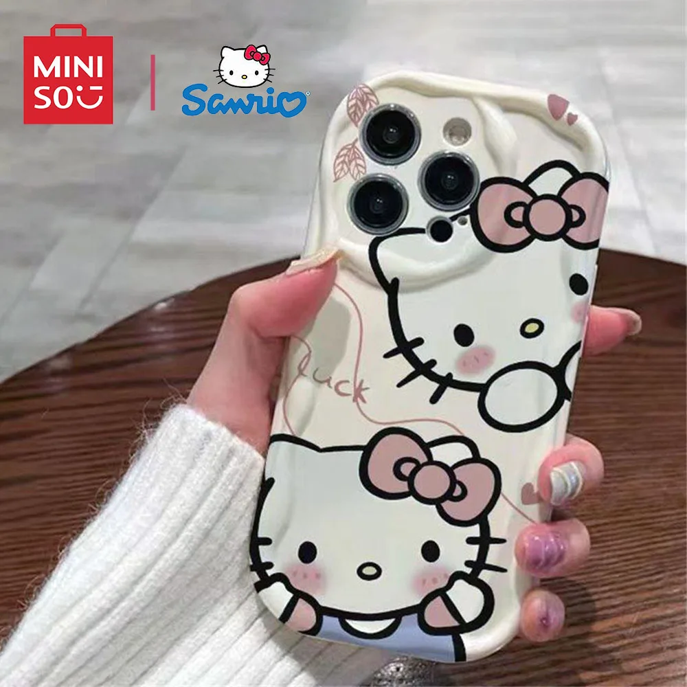 Color: Blue, Material: Cotton Fabric - Miniso Sanrio Collaboration Hello Kitty Phone Case For Samsung Galaxy S10 S20 S21 S22 S23 S24 FE Plus Ultra Note 20 Phone Case