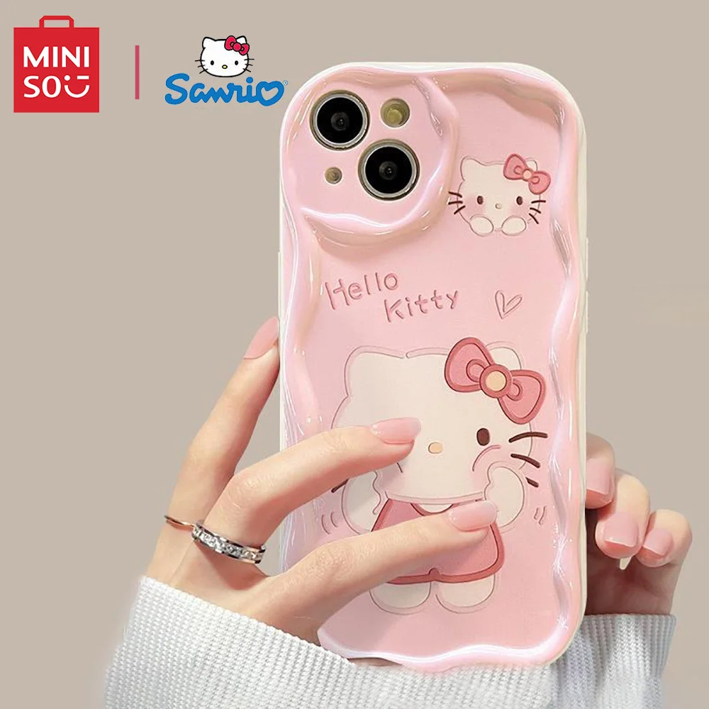 Color: Blue, Material: Cotton Fabric - Miniso Sanrio Collaboration Hello Kitty Phone Case For Samsung Galaxy S10 S20 S21 S22 S23 S24 FE Plus Ultra Note 20 Phone Case