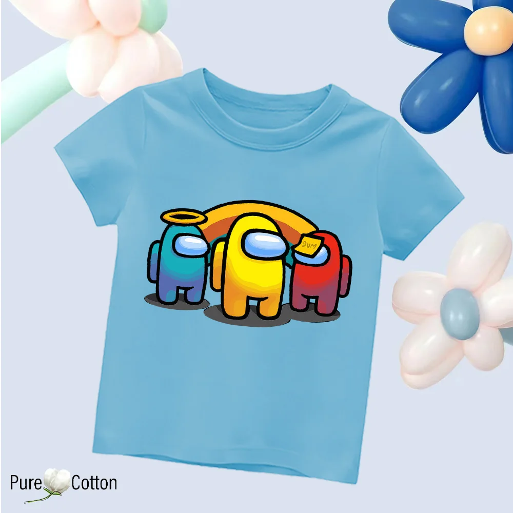 Color: GRAY, Kid Size: 3T - Summer trend wear with many anime patterns sunscreen printing close to the skin cool 4-12 years old children delicate line unifo
