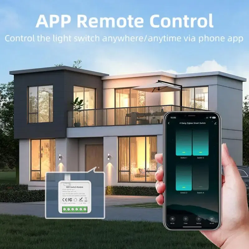Bundle: Bundle1, Ships From: CHINA - Tuya WiFi Mini DIY Smart Switch 1/2/3/4 Gang 16/10A 2 Way Control Smart Home Automation Module Via Alexa Google Home Smart Life