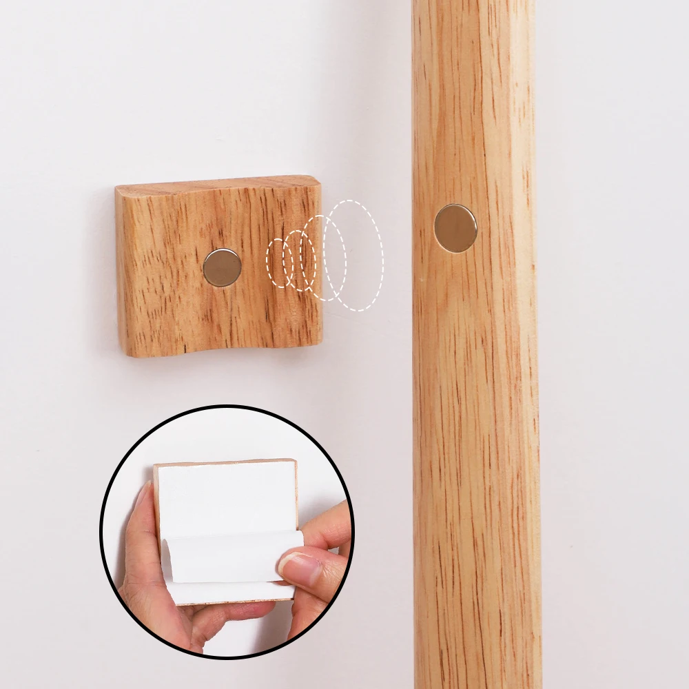 Color: Blue - 40/55/70cm Premium Rubber Wood Magnetic Shoe Horn - No Bending Needed, Elegant Shoe Helper