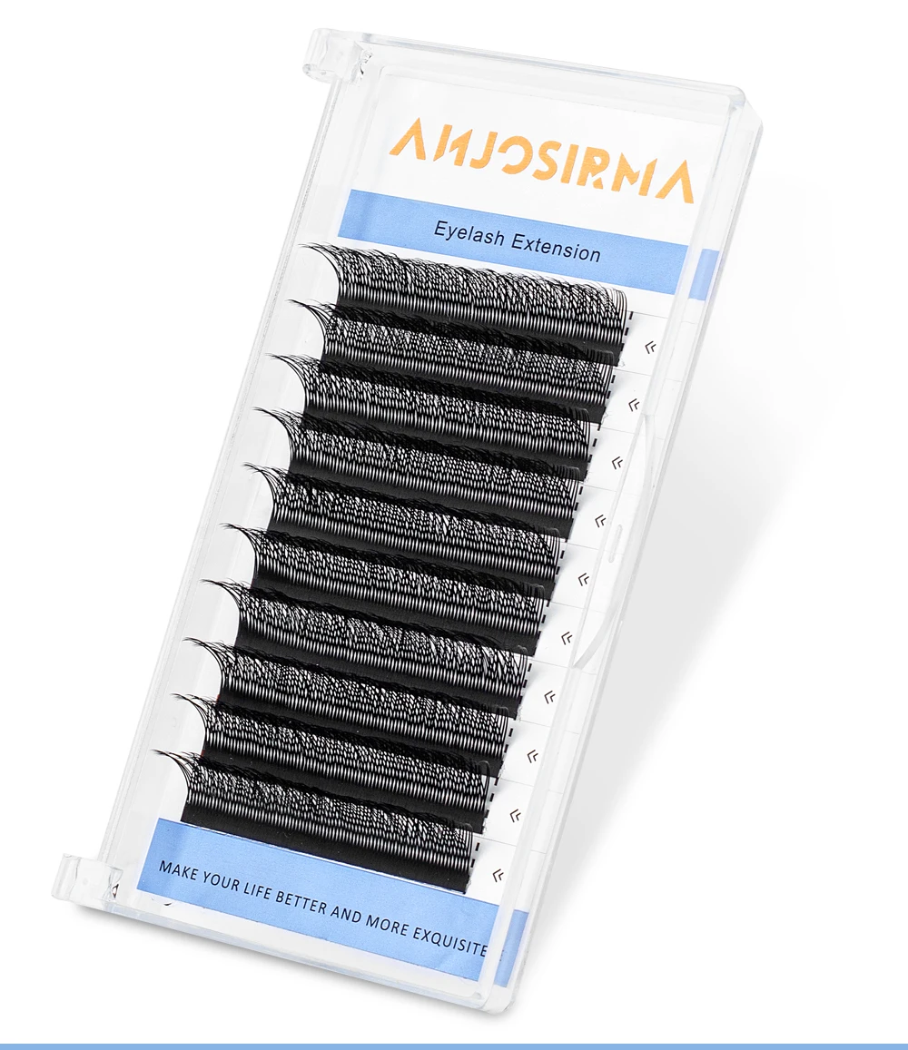 Curl: dd, Length: 17mm - ANJOSIRMA YY Shaped Eyelash Extension, 3 Split Tips, Soft BASF Lash, Hand Made Curl, High Quality, 3D,0.07 makeup eyelashes