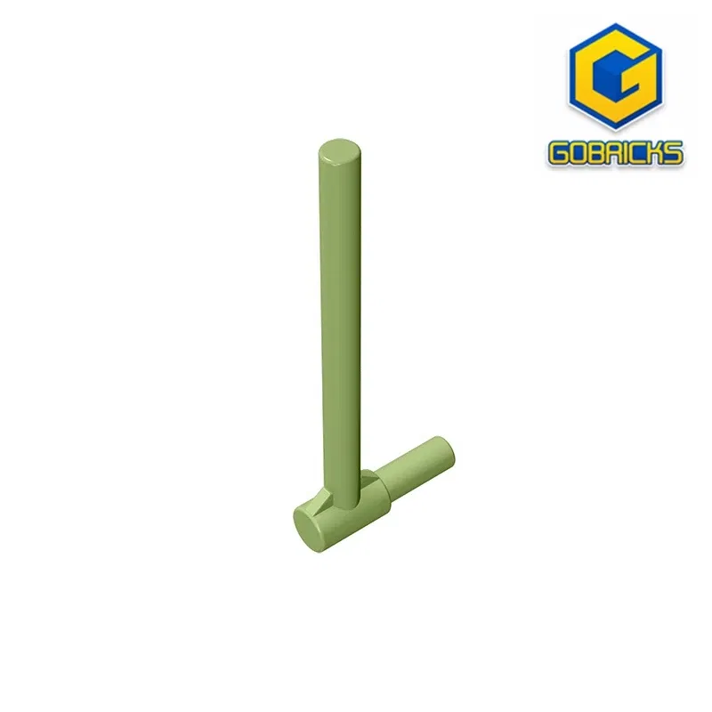 Color: Wood - Gobricks GDS-963 Bar 5L with Handle (Friction Ram) compatible with lego 87618 DIY Educational Building Blocks Technical