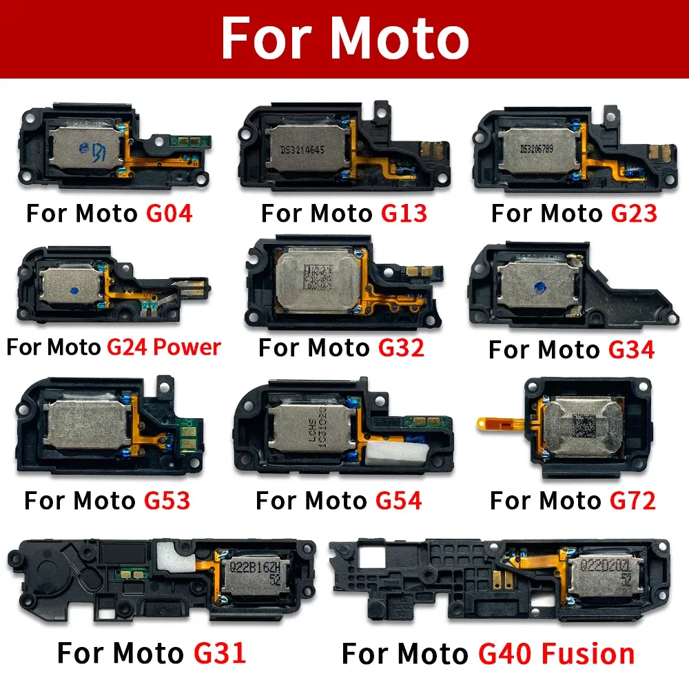 Color: Silver - 10Pcs, Loud Speaker Buzzer Ringer Accessories For Motorola Moto G13 G23 G53 G04 G14 G24 G34 G54 G40 G22 G32 G52 G72 G73 G42 G82