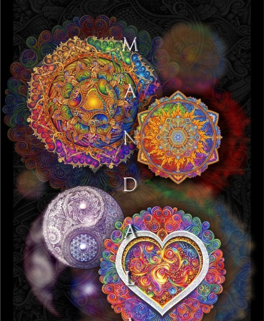 Wooden Irregular Mandala Circular Puzzle