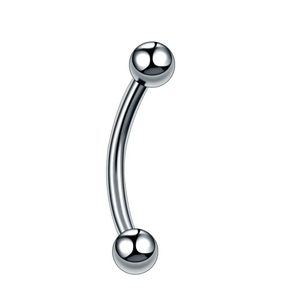 Metal color: Light Yellow Gold Color, Main Stone Color: green - G23 Titanium Epoxy Curved Barbells Eyebrow Rings Piercing Curved Bar Banana Eyebrow Ear Cartilage Tragus Body Piercing Jewelry