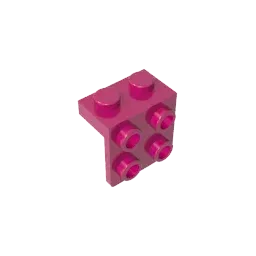 Color: CORAL RED - MOC PARTS GDS-641 ANGLE PLATE 1X2 / 2X2 compatible with lego 44728 21712 92411 children's toys Assembles Building Blocks