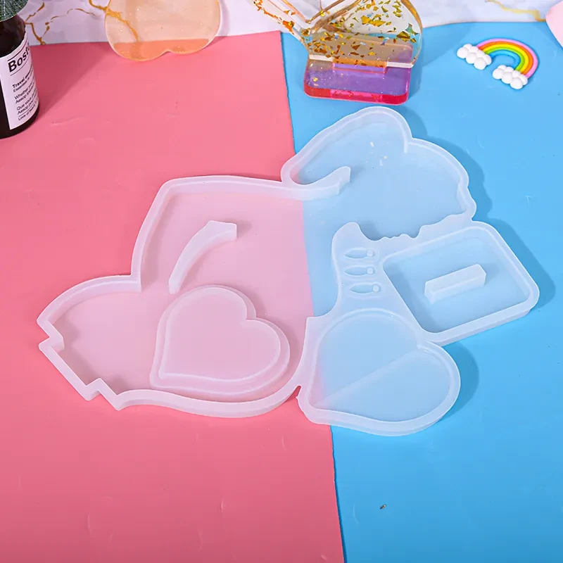 Heart Mom Love Picture Photo Frame Epoxy Resin Mold Silicone