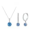 Women's Light Luxury Sea Blue Artificial Diamond Earrings Necklace
