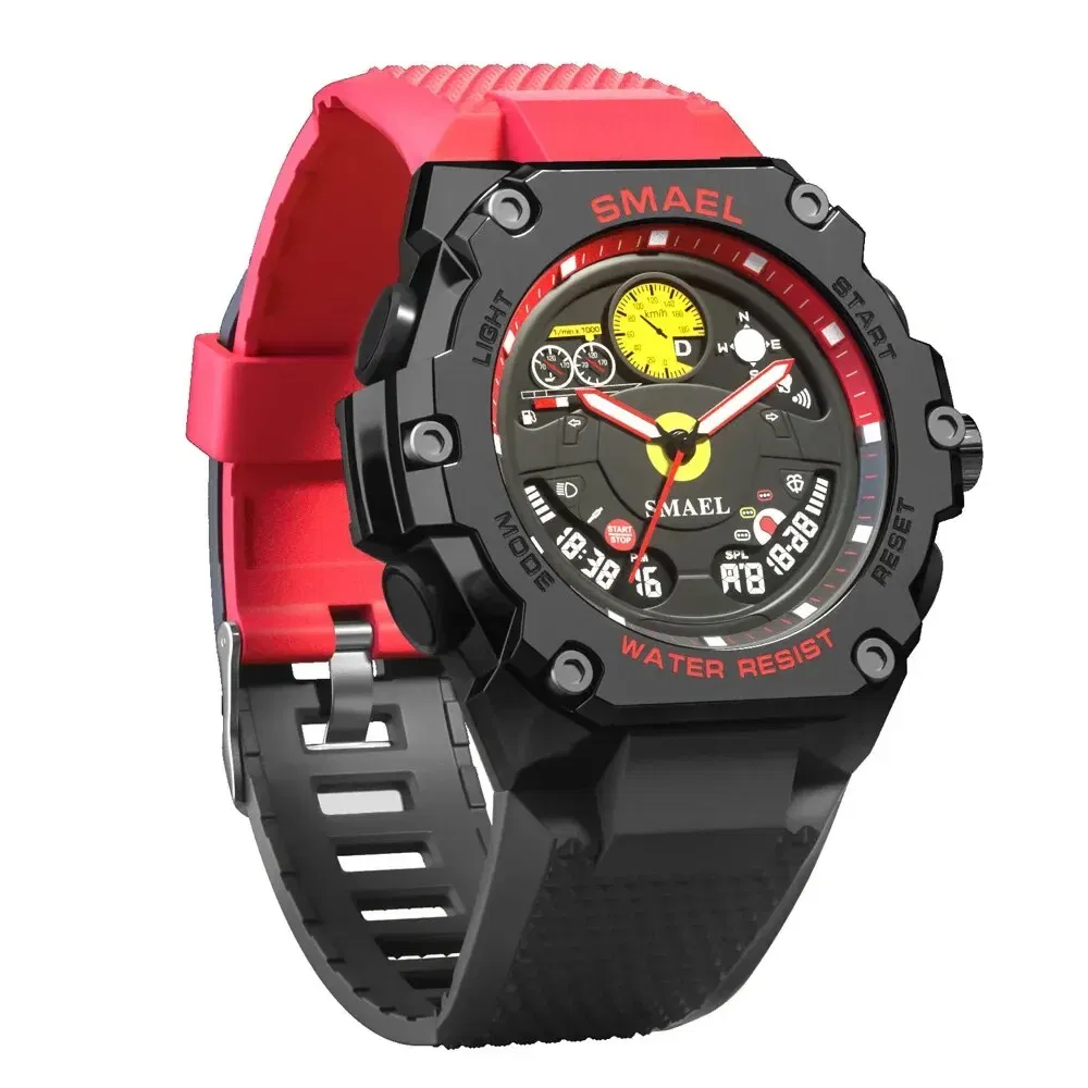 Color: Blue - SMAEL Brand Waterproof Dropshipping Watch Alarm Clock 8092 Young Fashion Quartz Sport Wristwatches