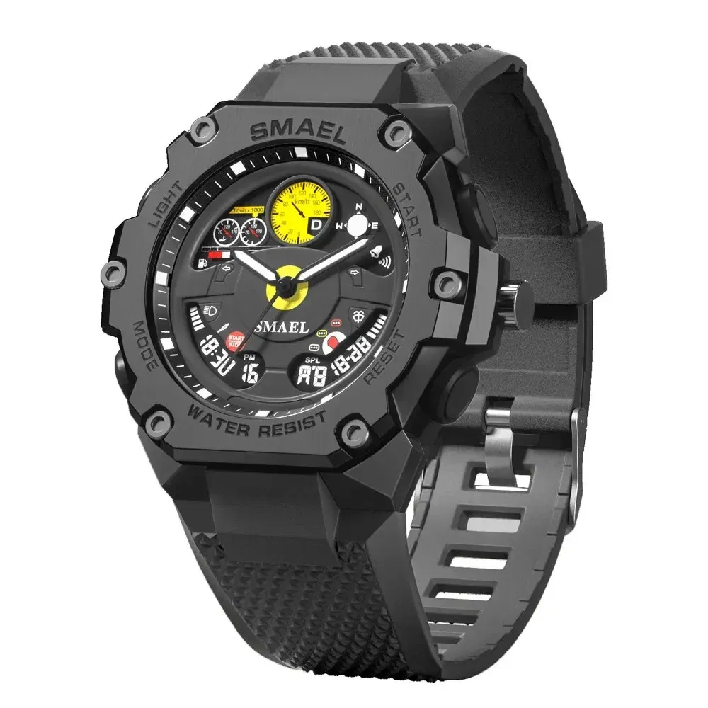 Color: Blue - SMAEL Brand Waterproof Dropshipping Watch Alarm Clock 8092 Young Fashion Quartz Sport Wristwatches