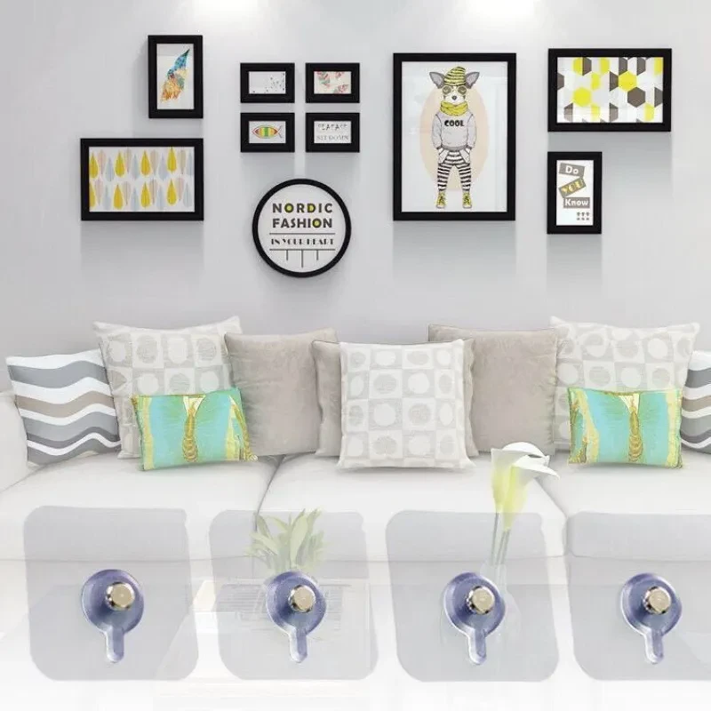 New style free punching photo frame hook wall self-adhesive